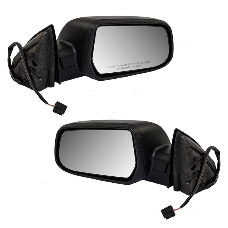 Brock Replacement Driver and Passenger Side Power Mirrors Textured Black without Heat, Memory or Spotter Glass Compatible with 2010-2014 Equinox & 2010-2014 Terrain