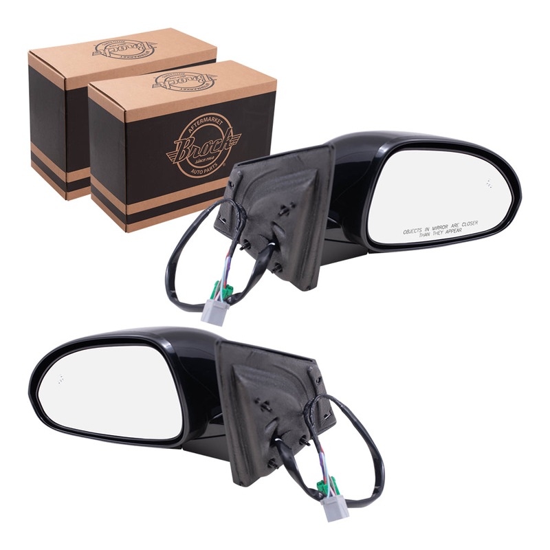 Brock Replacement Driver’s and Passenger’s Power Mirror Power Folding Heated w/ Signal BSD Memory Compatible with 13-17 Enclave