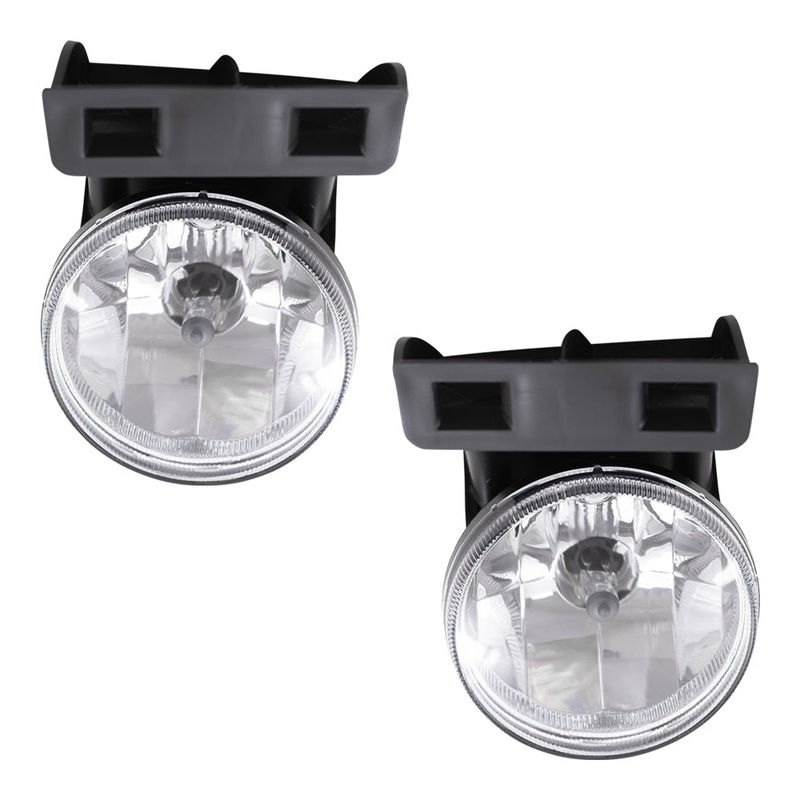 Brock Replacement Set Driver and Passenger Fog Lights Compatible with 1999-2001 1500 1999-2002 2500 3500 Pickup Truck 55076941AB 55076940AB