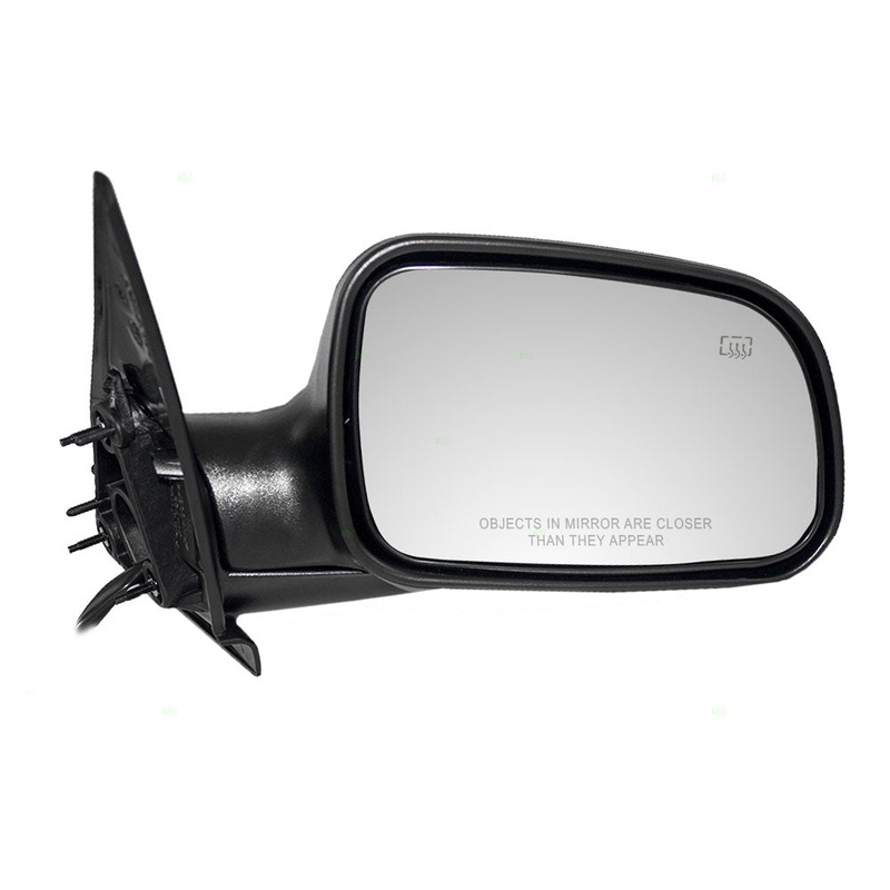 Replacement Passenger Power Side View Mirror Heated with 8″ Pigtail Textured Black Compatible with 1999-2004 Grand Cherokee 55155232AE