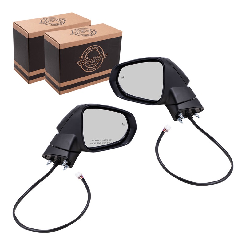 Replacement Set Driver and Passenger Power Side Mirrors Heated Signal Memory Blind Spot Detection Compatible with 2015-2017 200t 300h
