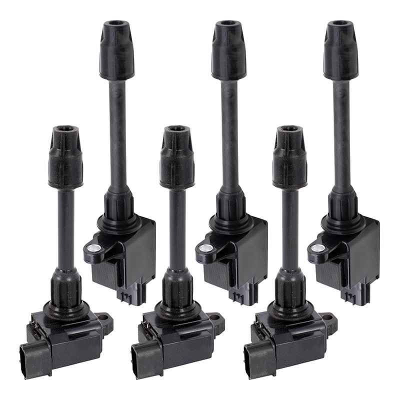 Brock Replacement 6 Piece Set Front & Rear Ignition Spark Plug Coils Compatible with 2000-2001 Maxima 3.0L 6 cylinder 22448-2Y007 22448-2Y001