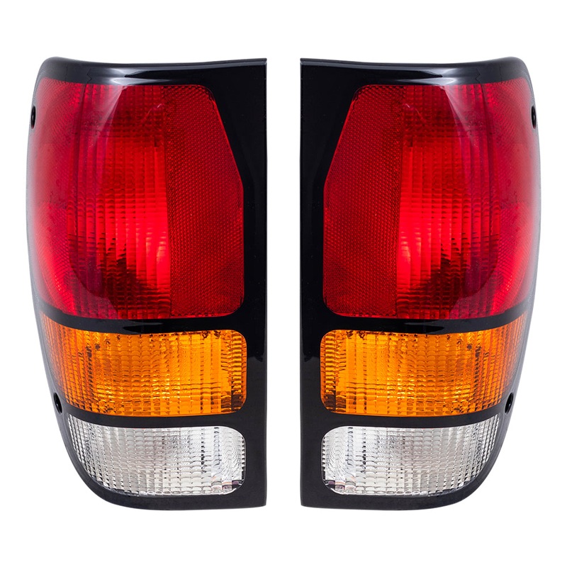 Brock Replacement Driver and Passenger Taillights Tail Lamps Compatible with 94-00 Pickup Truck ZZM051160P1 ZZM051150P1
