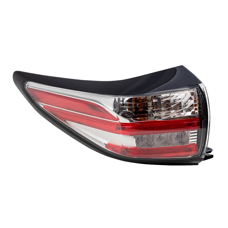 Brock Replacement Driver Tail Light Compatible with 2015-2018 Murano