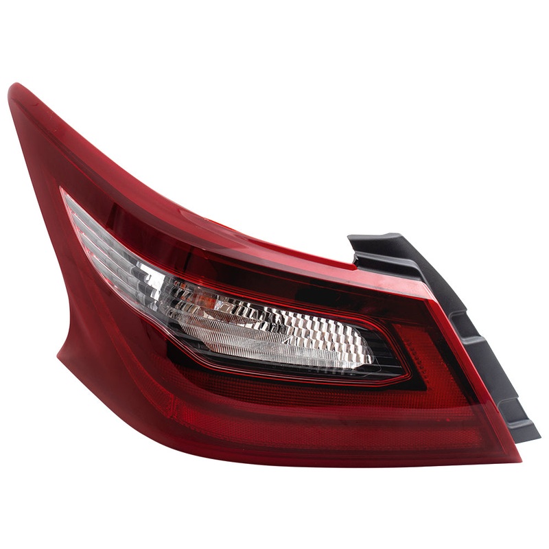 Brock Replacement Drivers Tail Light Quarter Panel Mounted Back Up Left Lamp w/ Smoke Lens Compatible with 2017-2018 Altima 265559HS1A NI2804111