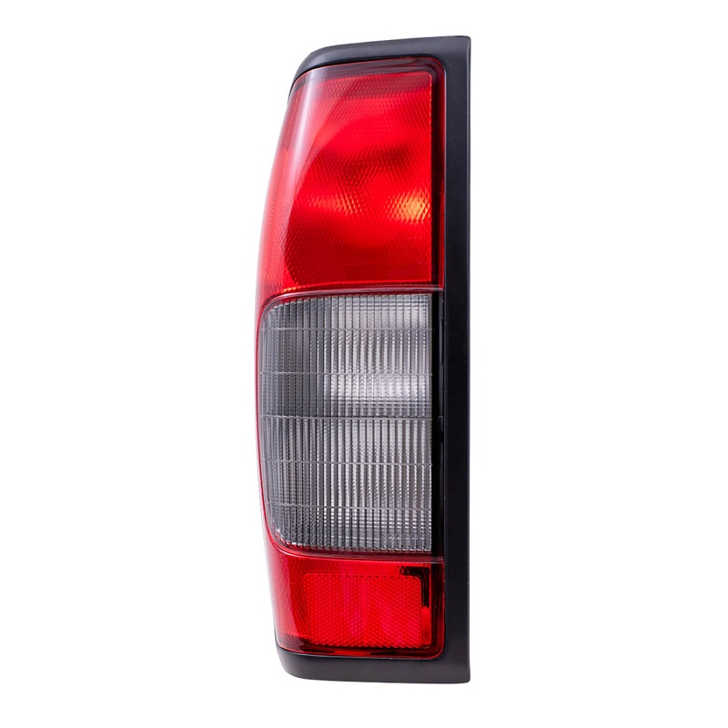 Brock Replacement Drivers Taillight Tail Lamp with Smoke Lens Compatible with 98-04 Frontier Pickup Truck 265597B425