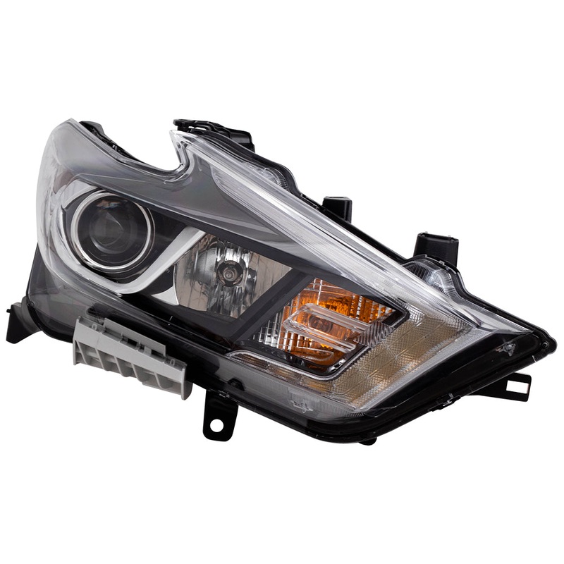 Brock Replacement Headlight Assembly Halogen Headlamp Passenger Compatible with 2016-2018 Maxima S SV SL 260104RF0B 26010-4RF0B