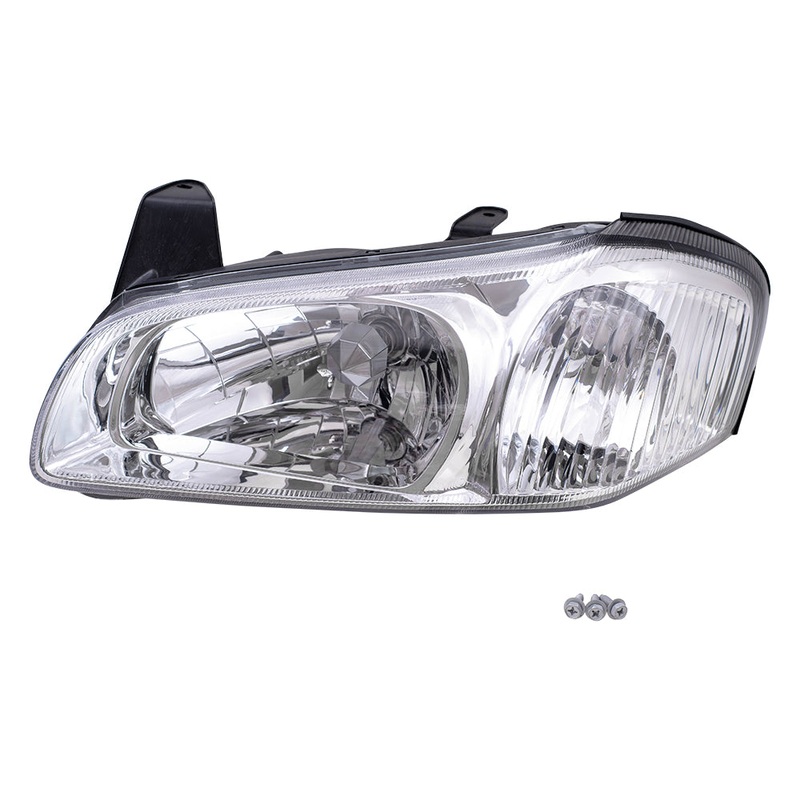 Drivers Headlight Assembly for 00-01 Nissan Maxima – Chrome Bezel