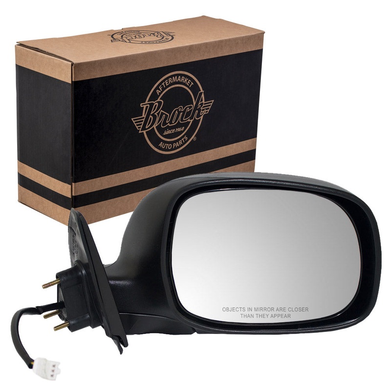 Passengers Power Side View Mirror with Chrome Cover Replacement for Toyota Pickup Truck 879100C040