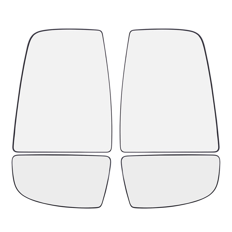 4 Pcs Driver and Passenger Side Tow Mirrors Glass & Base for 2015-2020 Transit
