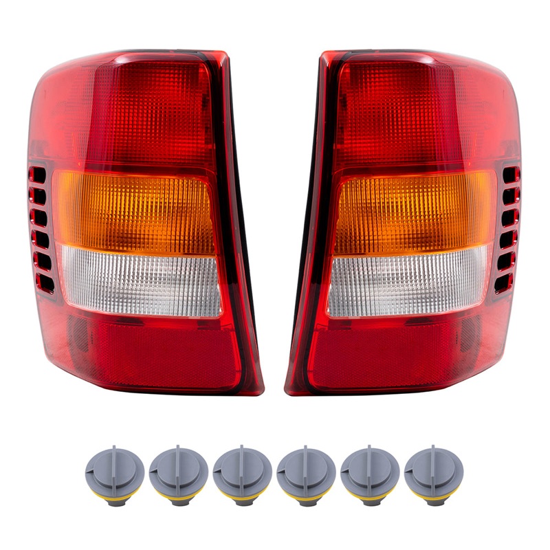 8Pc Tail Lights W/Circuit Board &Bulb Sockets W/O Bulbs for 02-04 Grand Cherokee