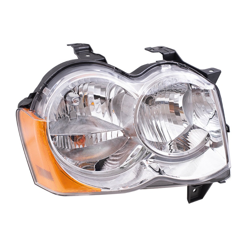 Brock Headlight Assembly for 08-10 Jeep Grand Cherokee Passengers Halogen Lens Housing
