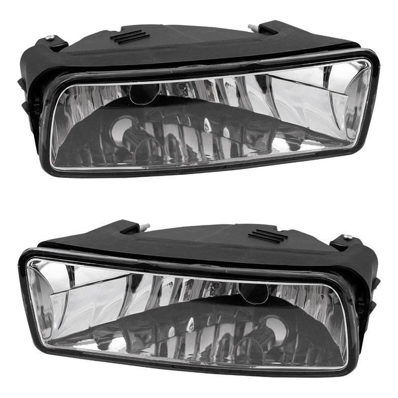 Brock Replacement Driver and Passenger Fog Lights Lamps Compatible with 2003-2006 Expedition 2L1Z15201AB 4L1Z15200AA