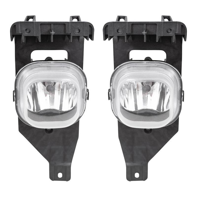 Brock Replacement Driver and Passenger Fog Lights Lamps Compatible with 2005-2007 F250 F350 F450 Super Duty Pickup Truck 2005 Excursion