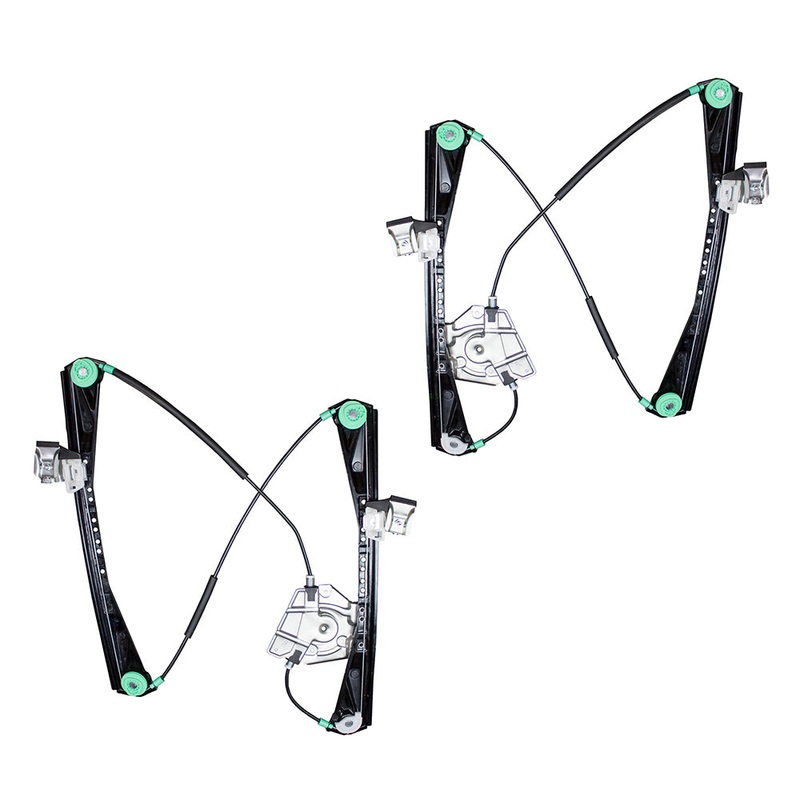 Brock Replacement Driver and Passenger Front Power Window Lift Regulators Compatible with 2000-2002 S-Type LS YW4Z5423209AA YW4Z5423208AA-PFM