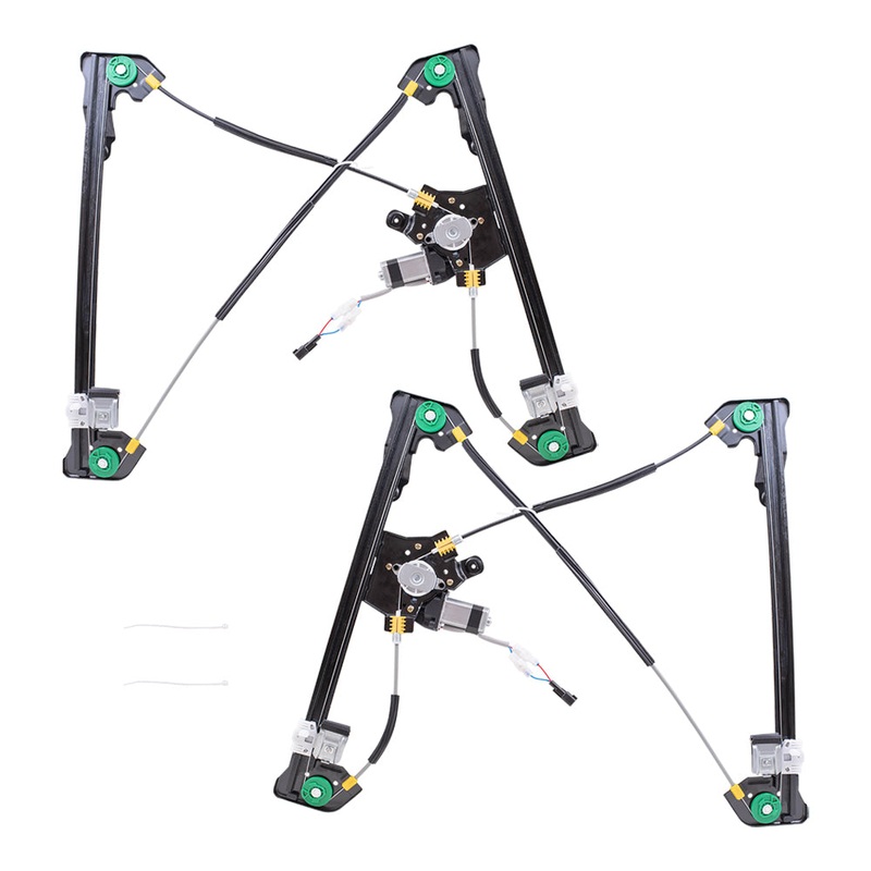 Brock Replacement Driver and Passenger Front Power Window Lift Regulators & Motor Assemblies Compatible with 04-08 F150 SuperCab Pickup