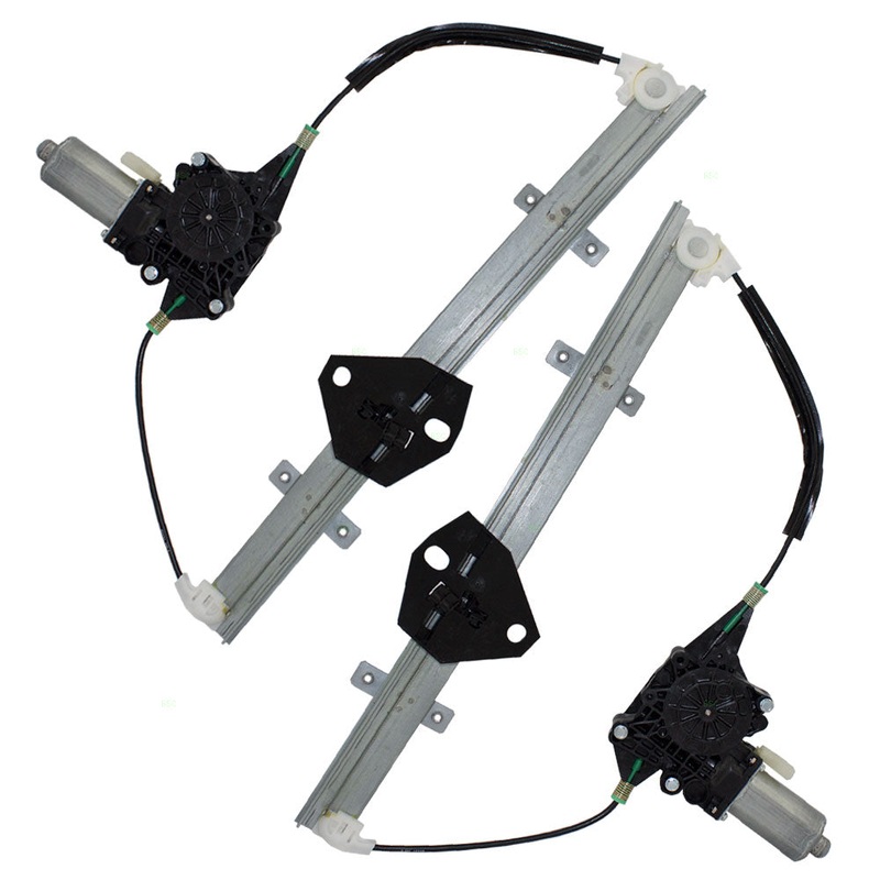 Brock Replacement Driver and Passenger Front Power Window Regulators with Motors Compatible with 1995-2000 Contour Mystique F5RZ5423209A F5RZ5423208A