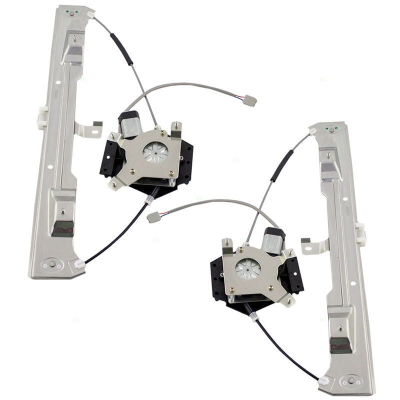 Brock Replacement Driver and Passenger Rear Power Window Regulators & Motors Assemblies Compatible with 02-10 Explorer/Sport Trac Aviator Mountaineer 6L2Z7827001BA 6L2Z7827000BA