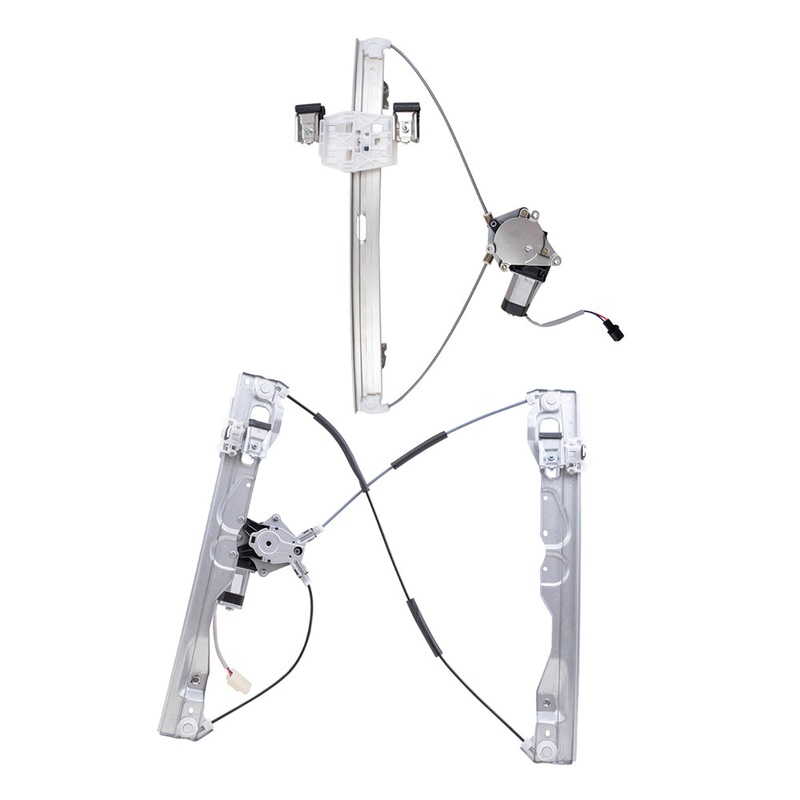 Brock Replacement Front and Rear Driver Side Power Window Regulators with Motor Compatible with 2009-2010 F-150/Lobo