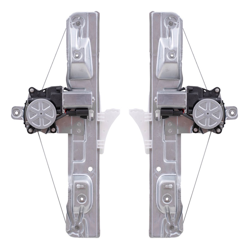 Brock Replacement Rear Driver and Passenger Side Power Window Regulators with Motor Compatible with 2011-2012 Regal and 2012 Regal eAssist