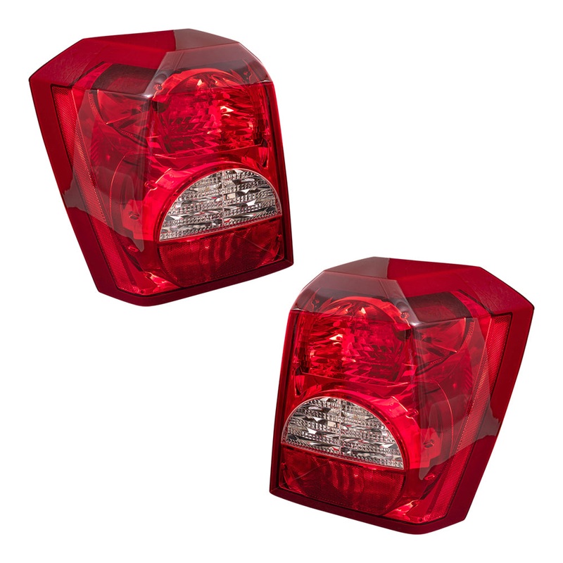 Brock Replacement Set Driver and Passenger Tail Lights Compatible with 2008-2012 Caliber 5160361AA 5160360AA