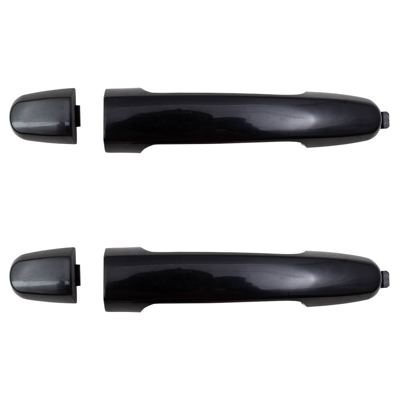 Brock Replacement Rear Outside Exterior Door Handles w/ Covers Compatible with 2003-2013 Corolla 88974785
