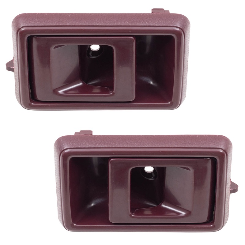Brock Replacement Pair Set Inside Inner Red Door Handles Compatible with Prizm 4Runner Camry Corolla Tacoma Pickup Truck 692063202004 692053202004