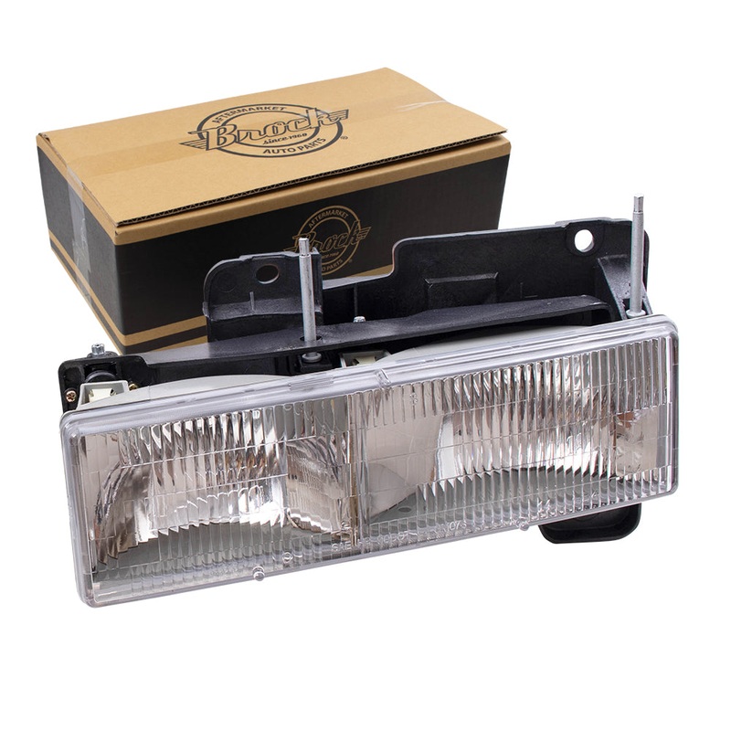 Brock Composite Headlight fits 1990-2002 GMC Chevy Pickup Driver Side Lamp Assembly