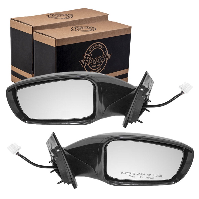 Brock Replacement Driver and Passenger Power Side View Mirrors Heated Signal Compatible with 2011-2014 Sonata 87610-3Q110 87620-3Q110