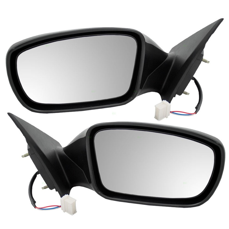 Brock Replacement Driver and Passenger Power Side View Mirrors Ready-to-Paint Compatible with 2011-2014 Sonata 876103Q000 876203Q000