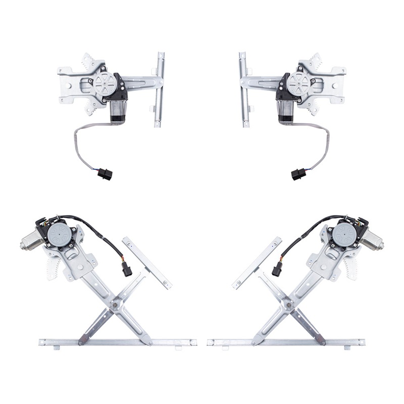 Brock Replacement Driver and Passenger Side Power Window Regulators with Motor 4 Piece Set Compatible with 2008-2011 Lancer 08-11 Lancer Evolution Built to 2/11 10-11 Lancer Sportback Built to 2/11