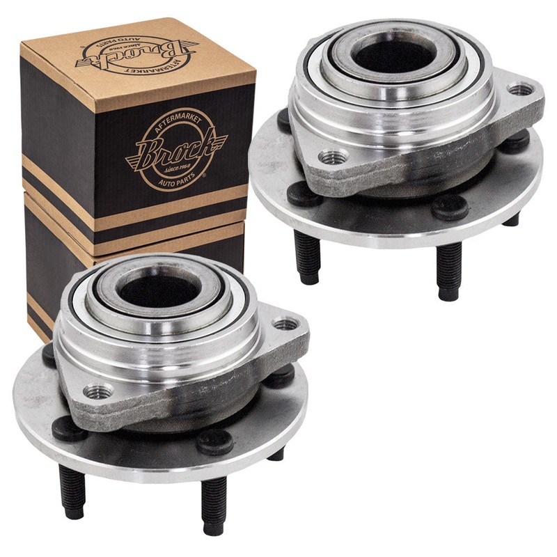 Brock Replacement Set Front Hubs and Wheel Bearings Compatible with Malibu/Maxx Malibu Classic G6 Aura HHR SS without ABS 15793213