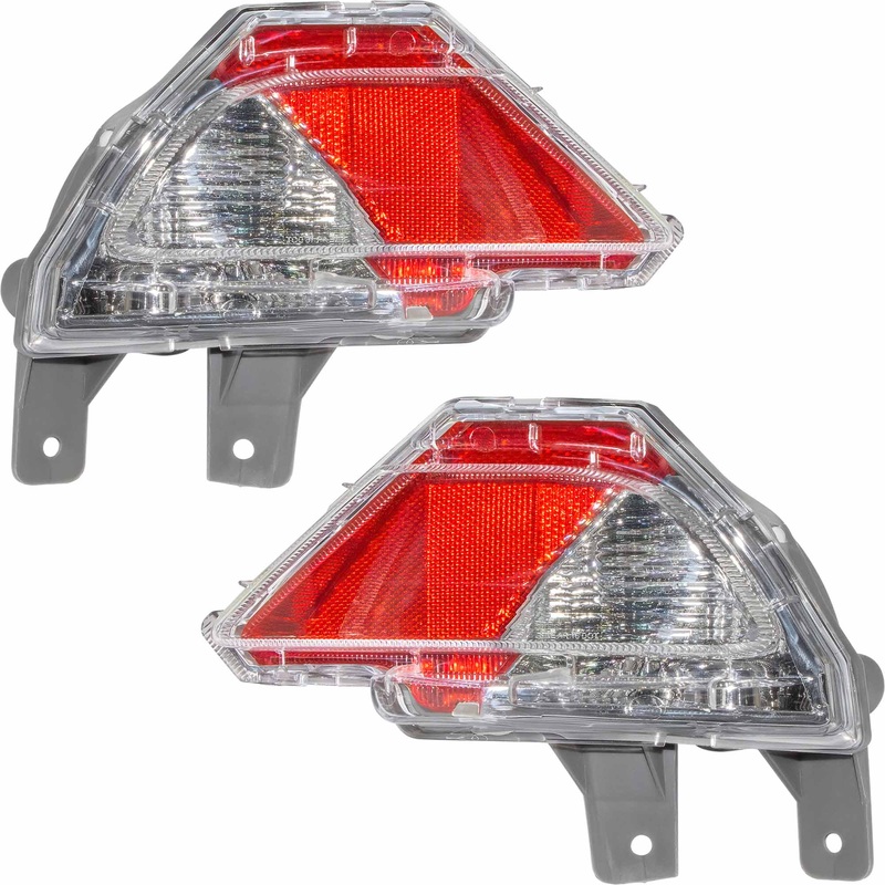 Combination Back-Up Light Assembly Set Bumper Mounted For 2016-2018 Toyota RAV4 North American Built