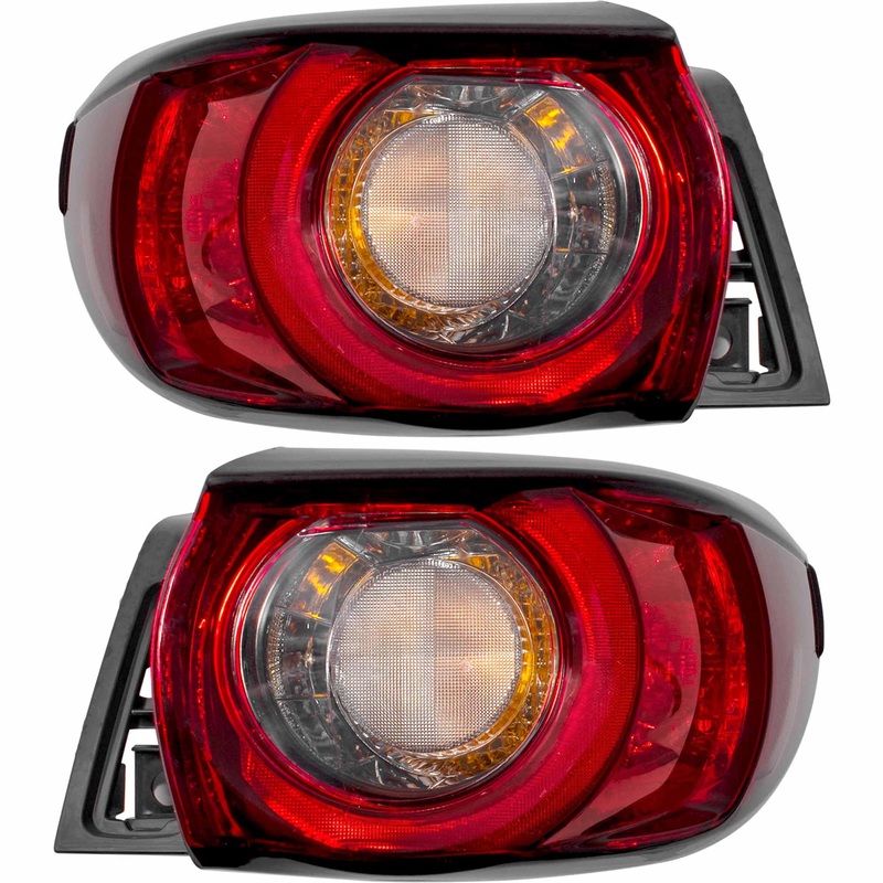 Combination Tail Light Assembly Set Body Mounted Driver Side Left Passenger Side Right For 2017-2021 Mazda CX-5 Without Signature Lighting