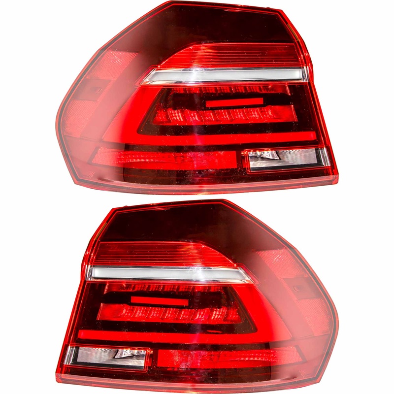 Combination Tail Light Assembly Set Driver Side Left Passenger Side Right Body Mounted for 2017-2019 Volkswagen Passat