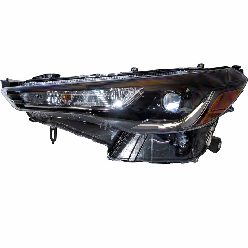 LED Combination Headlight Assembly With Chrome Trim Without LED Turn Signal Driver Side Left For 2022-2024 Toyota Corolla Cross L/LE 2023-2025 Toyota Corolla Cross Hybrid S/SE