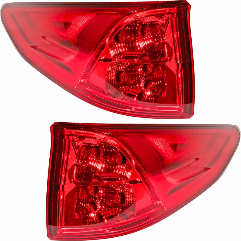 LED Combination Tail Light Assembly Set Driver Side Left Passenger Side Right For 2018-2023 Honda Odyssey Body Mounted