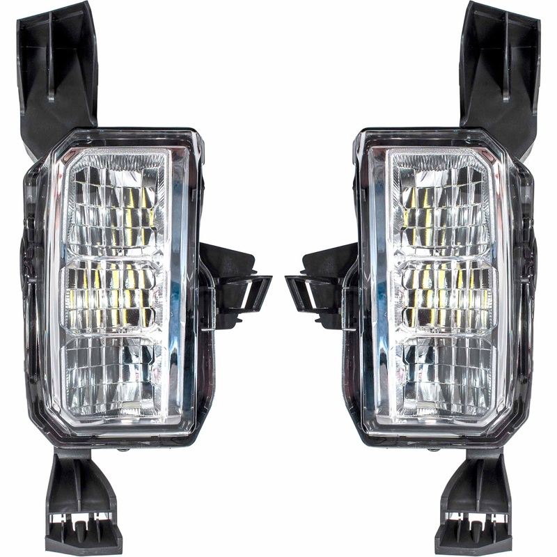 LED Rectangular Fog Light Assembly Set Driver Side Left Passenger Side Right For 2020-2022 Subaru Outback