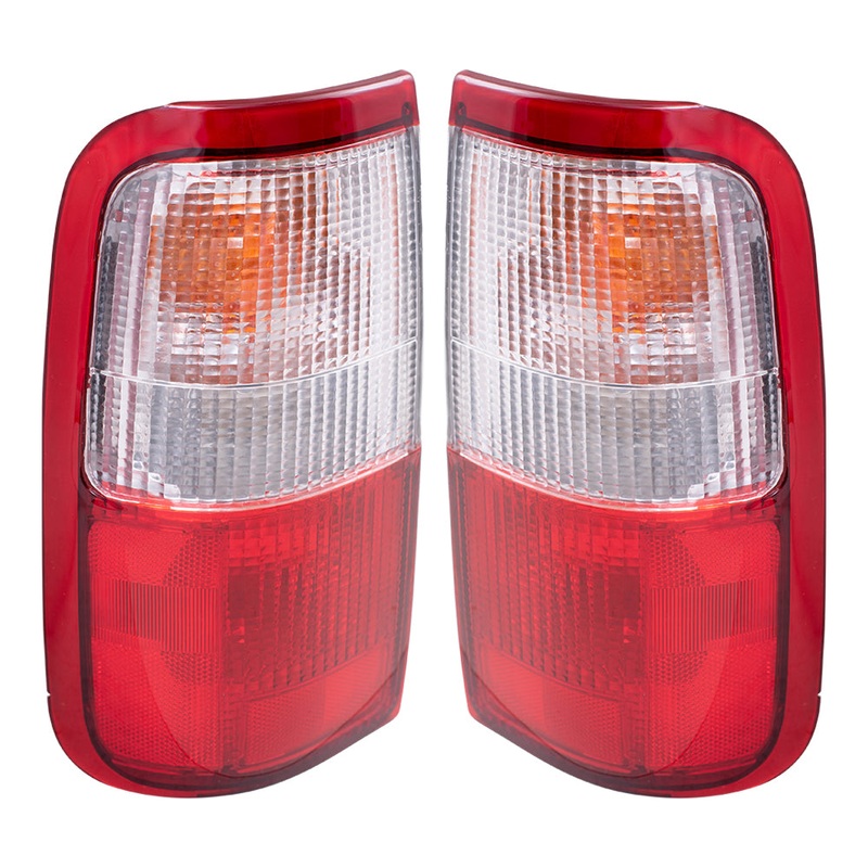 Brock Replacement Driver and Passenger Taillights Tail Lamps Compatible with 93-98 Pickup Truck 81561-34010 81551-34010