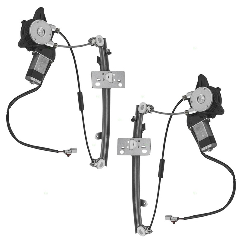 Brock Replacement Pair Set Rear Power Window Lift Regulators with Motors Assemblies Compatible with 92-95 Civic Sedan 72750SR1A03 HO1557101