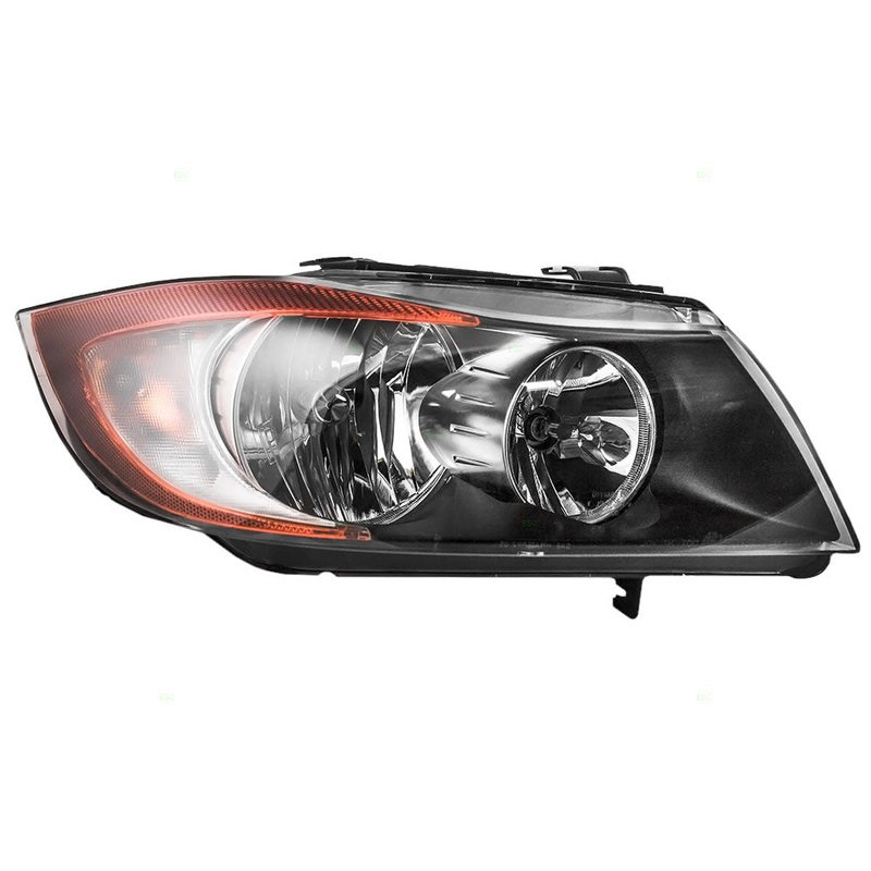 Brock Replacement Passengers Halogen Headlight Headlamp Compatible with 2006 2007 2008 3 Series E90 E91 Sedan Wagon 63116942726