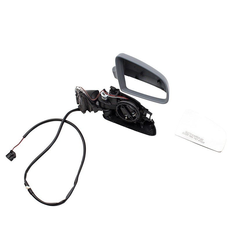 Brock Replacement Passengers Power Side View Mirror Heated PTM Gray Compatible with A4 S4 RS4