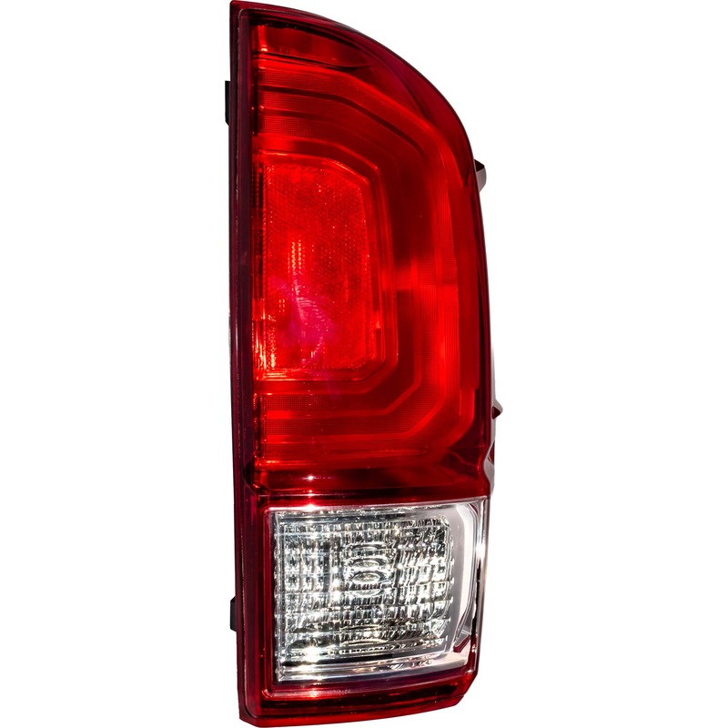 Brock Aftermarket Replacement Passenger Right Combination Tail Light Assembly Without Black Bezel Compatible With 2016-2017 Toyota Tacoma SR/SR5
