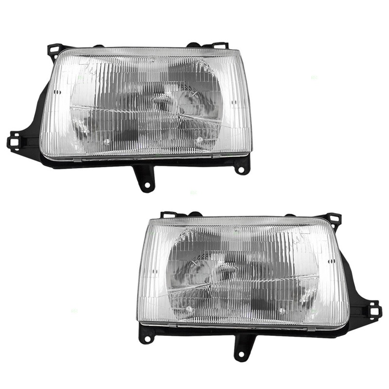 Brock Replacement Driver and Passenger Headlights Headlamps Compatible with 1993-1998 T100 Pickup Truck 8115034010 8111034010
