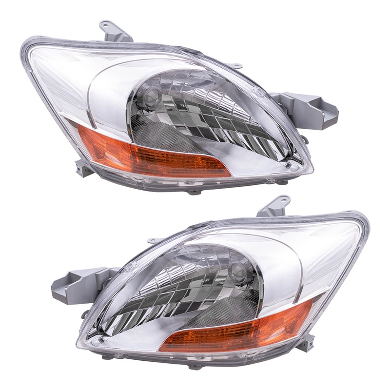 Brock Replacement Driver and Passenger Headlights Headlamps Compatible with Yaris 81170-52740 81130-52750