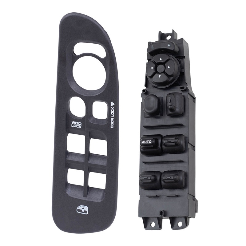 Brock Replacement Driver Front Power Window Master Switch Dark Gray Bezel Compatible with 02-05 Pickup
