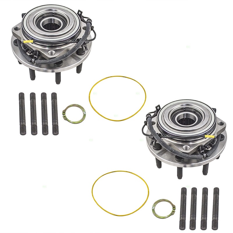 Brock Replacement Pair of Front Wheel Hub Bearings Compatible with 2005-2010 F250 F350 F450 Super Duty Pickup Truck AC3Z1104F