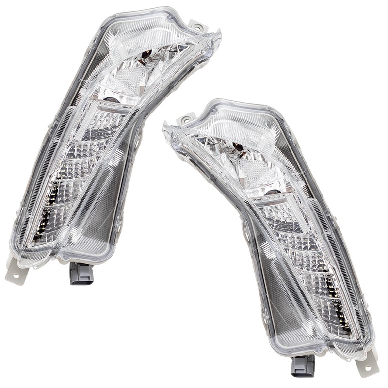 Brock Replacement Pair Set Front Signal Lights Compatible with 2015-2017 Camry XLE XSE 81440-06030 81430-06030 8144006030 8143006030
