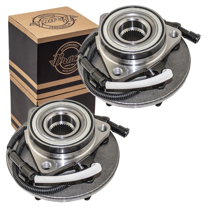 Brock Replacement Pair Set Front Wheel Hub Bearings Compatible with 2000-2003 F150 2004 Heritage Pickup AWD XL3Z1104CB
