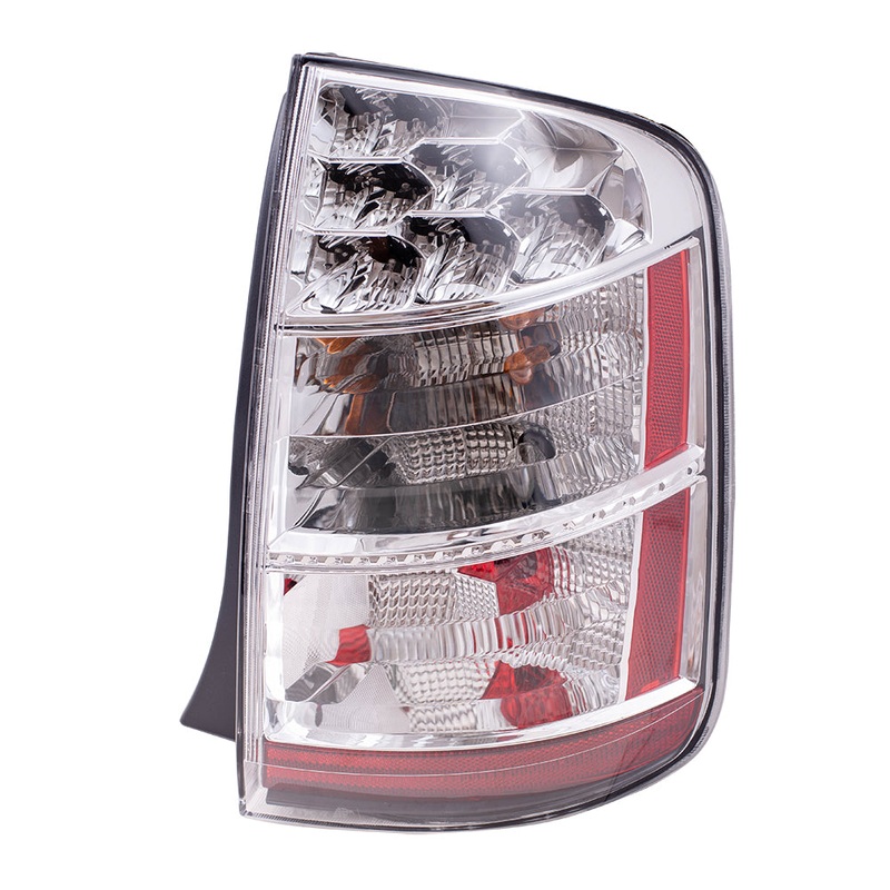 Brock Replacement Passengers Taillight Tail Lamp with Chrome Trim Compatible with 06-09 Prius 8155147100